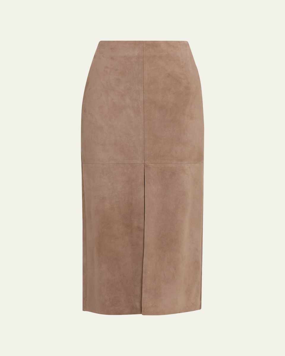 Suede Pencil Skirt